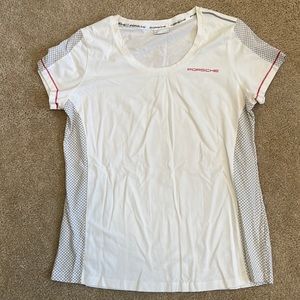 Women’s Porsche shirt. Worn once and dry cleaned. Size L